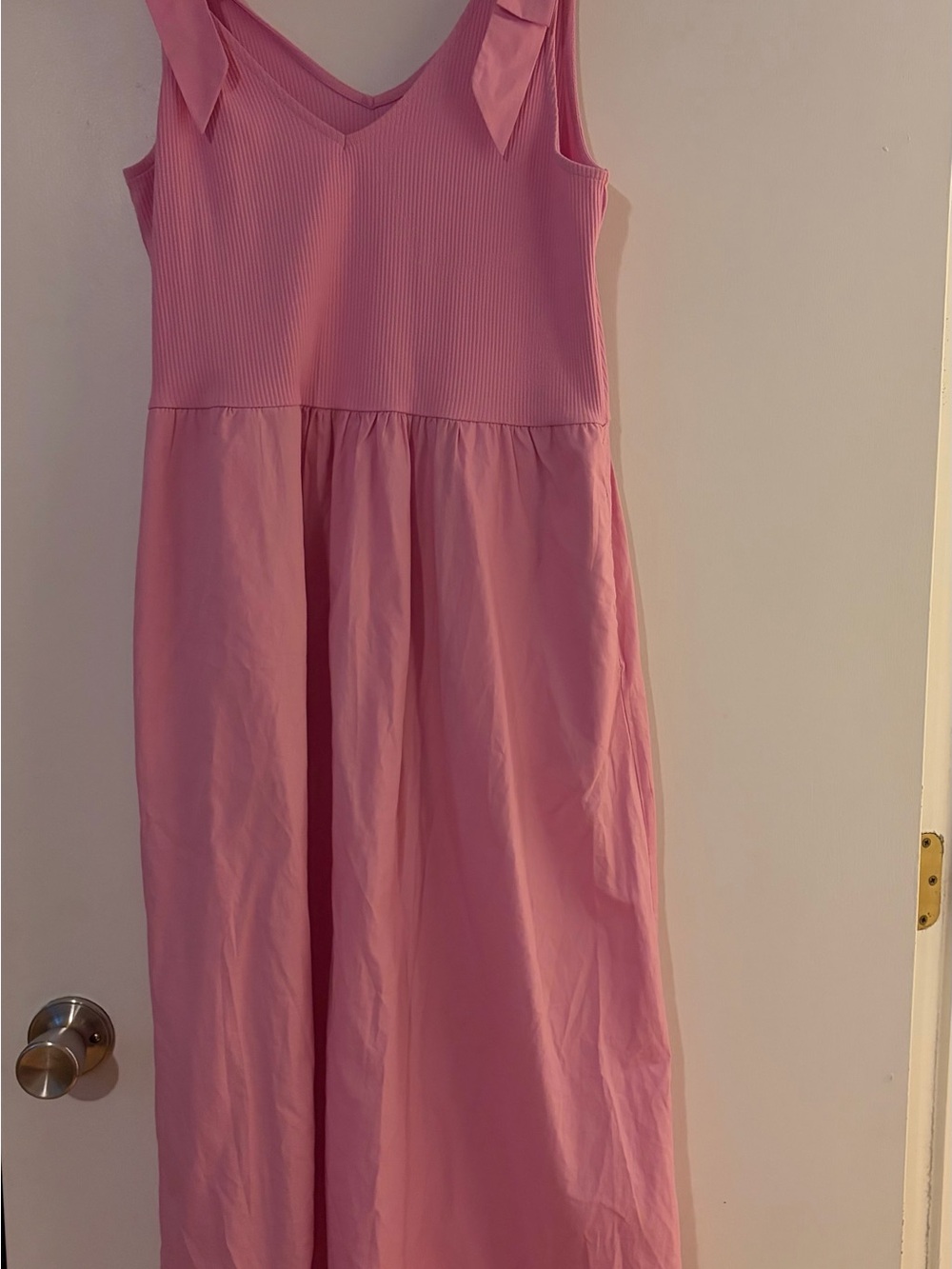JCrew Women’s Pink Tie-Shoulder Summer Dress - Picture 2 of 2